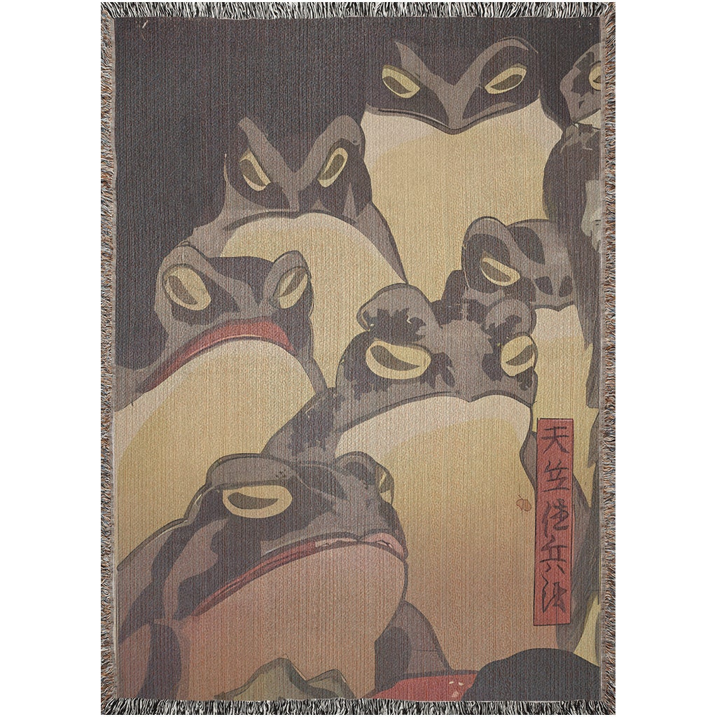 Utagawa Kuniyoshi Frog Throw Blanket