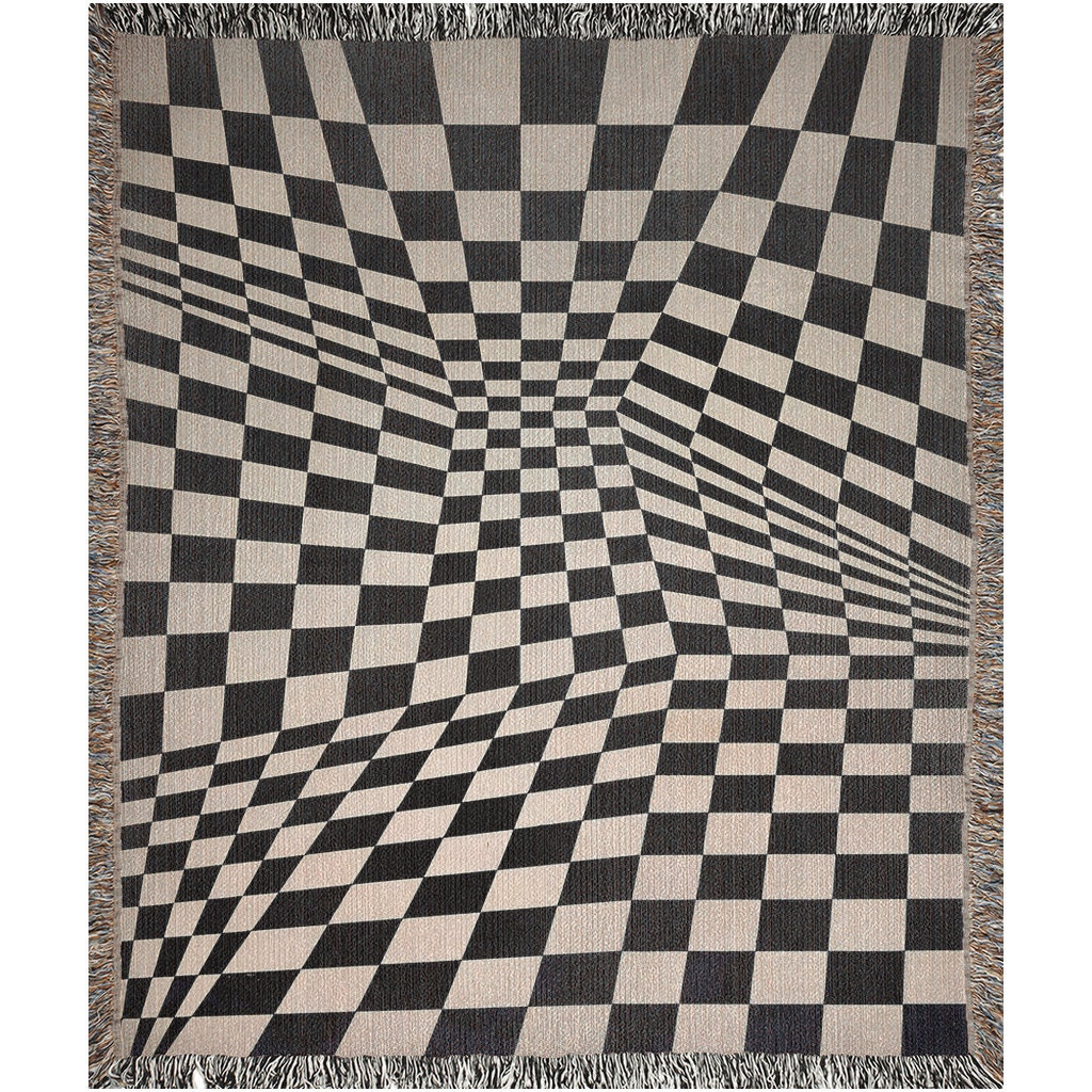 Checkered Wave Throw Blanket