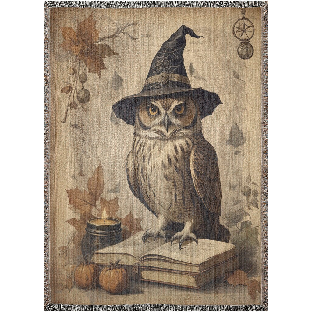 Autumn Owl Throw Blanket