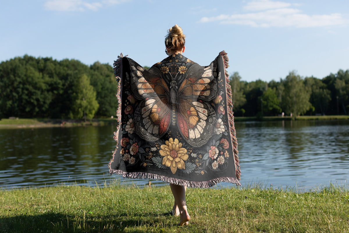 Whimsical Butterfly  Throw Blanket