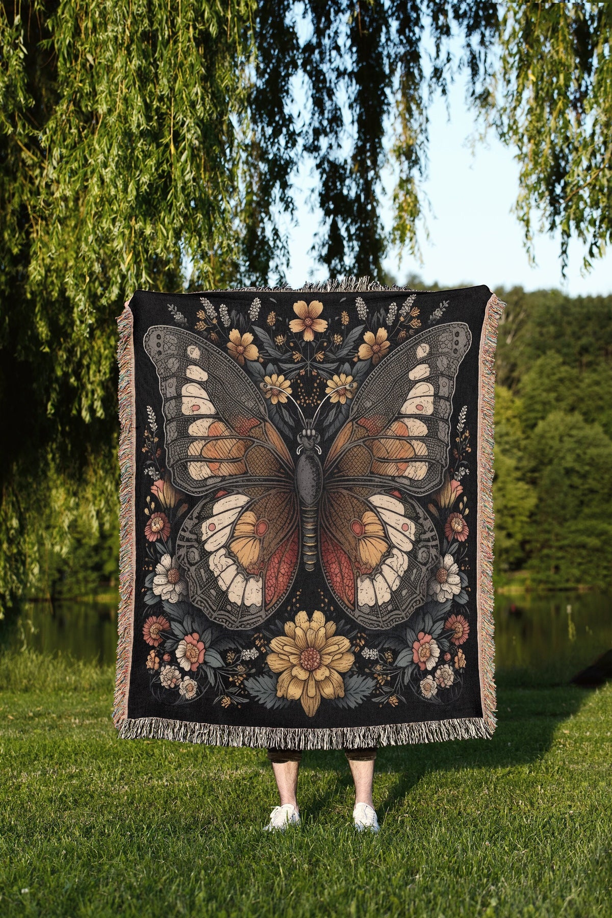 Whimsical Butterfly  Throw Blanket