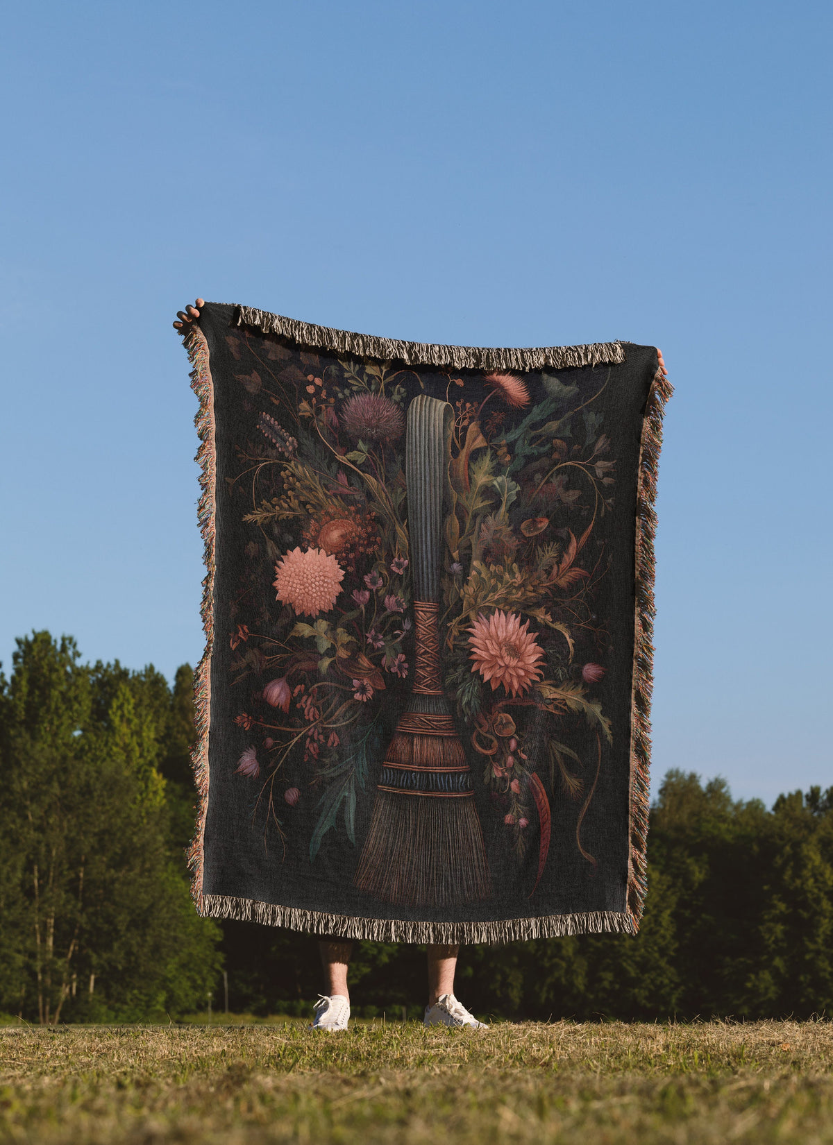 Floral Witches Broom Throw Blanket