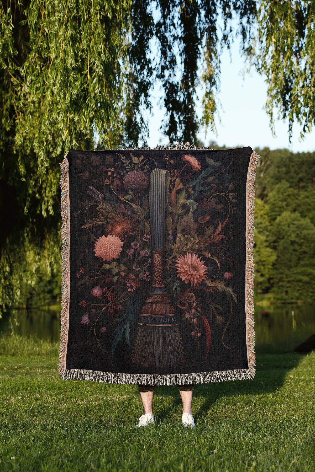 Floral Witches Broom Throw Blanket