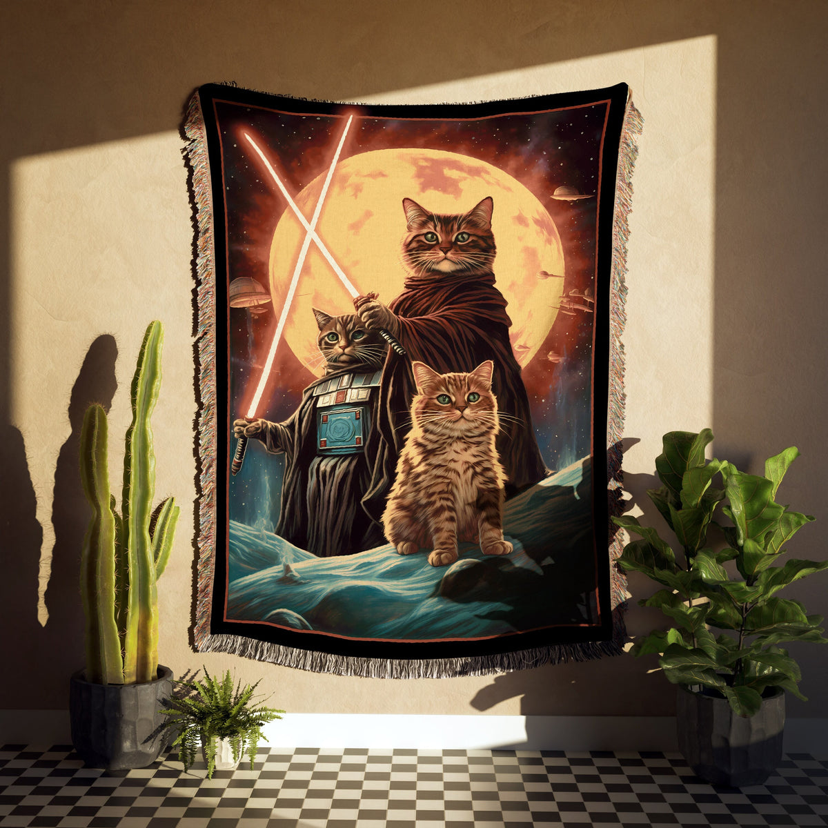 Cats Wars Throw Blanket