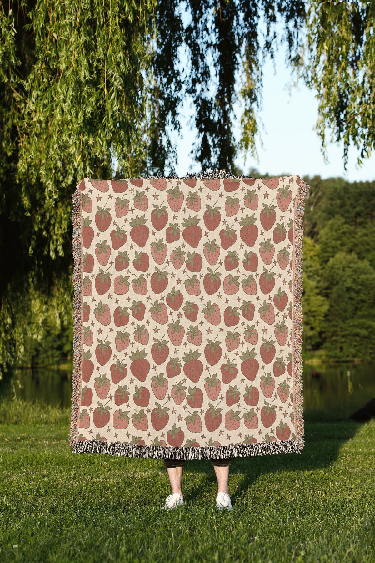 Strawberry Field Throw Blanket