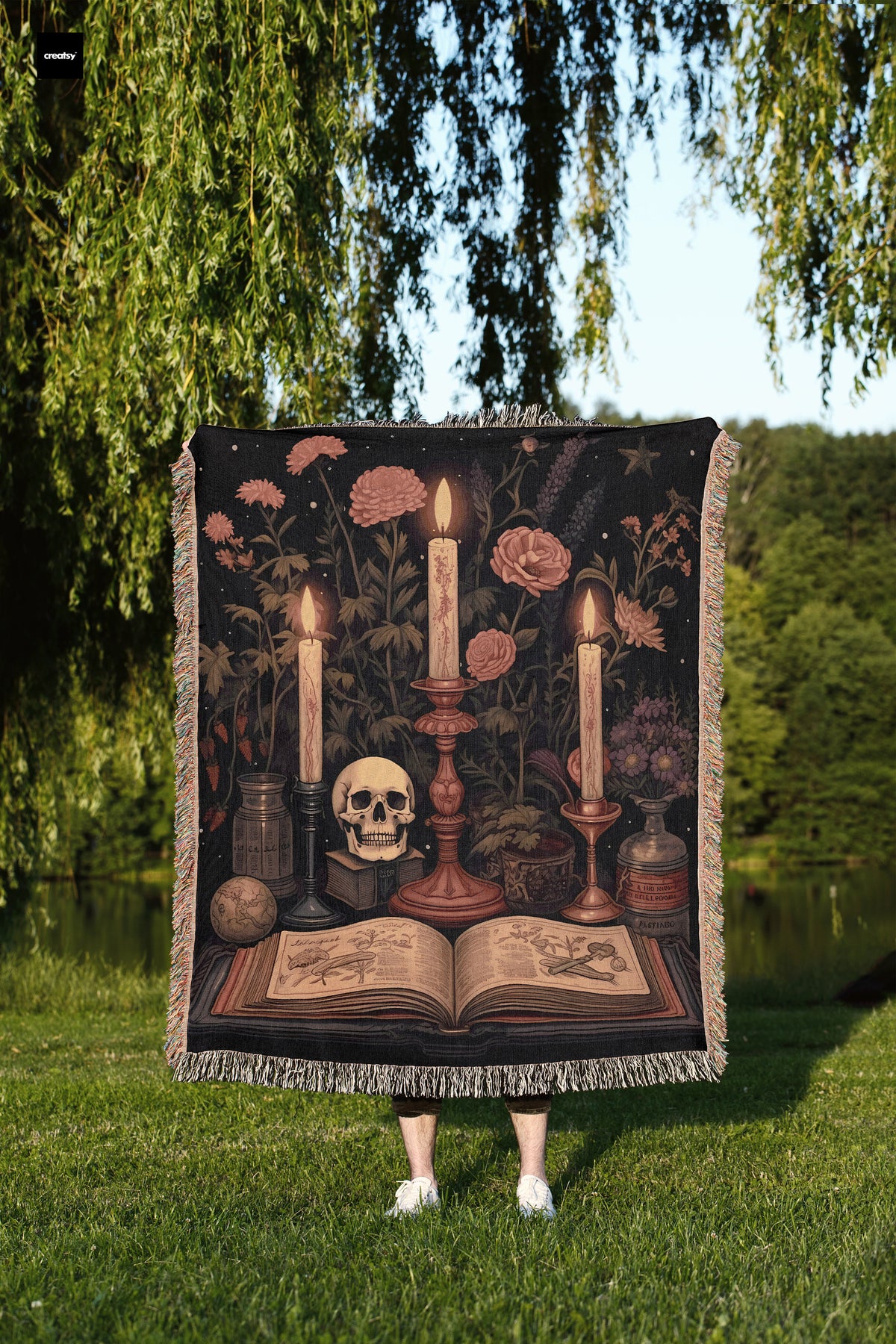 Botanical Spells Throw Blanket