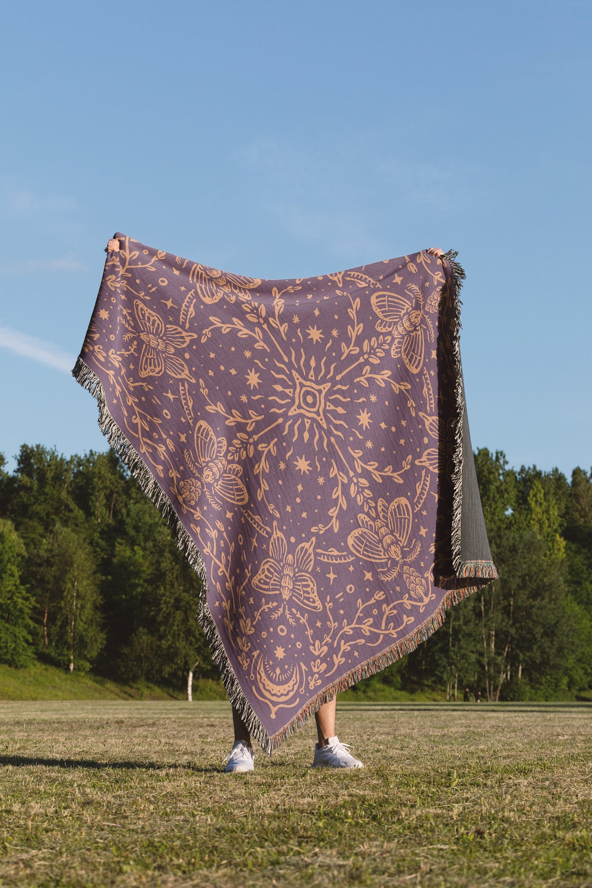 Luna Moth Throw Blanket