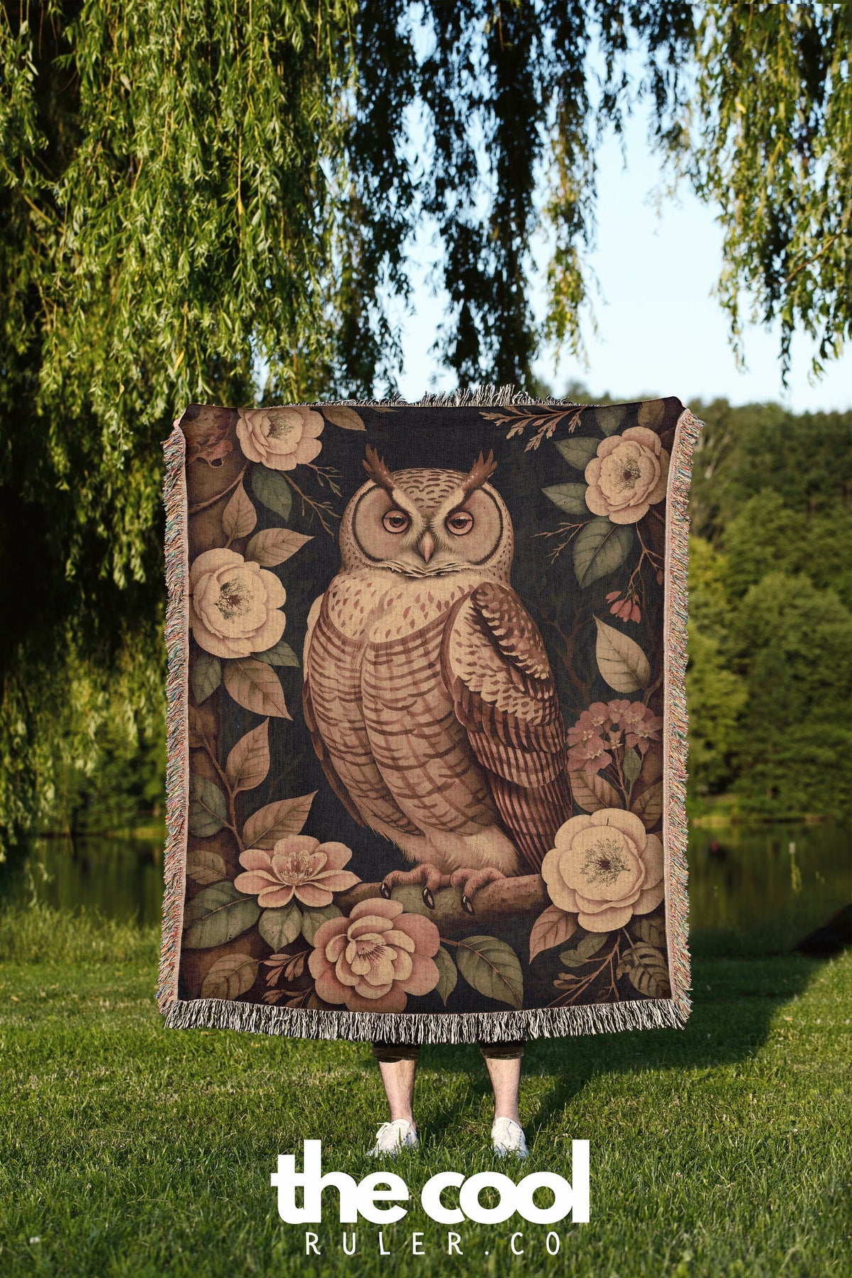 Woodland Owl Throw Blanket