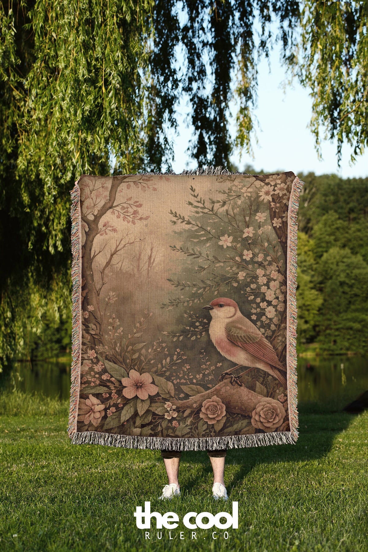 Woodland Bird Throw Blanket
